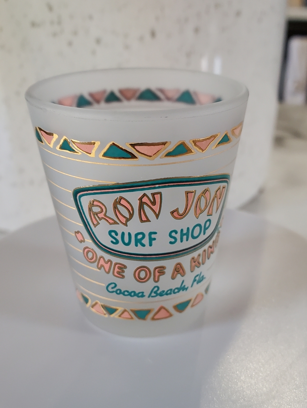 Vintage Ron Jon Surf Shop Shot Glass “One of a Kind” Cocoa Beach Florida